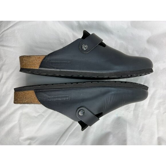 Birkenstock Boston Smooth Black Faux Leather size M12 / 45 EU - Picture 6 of 7